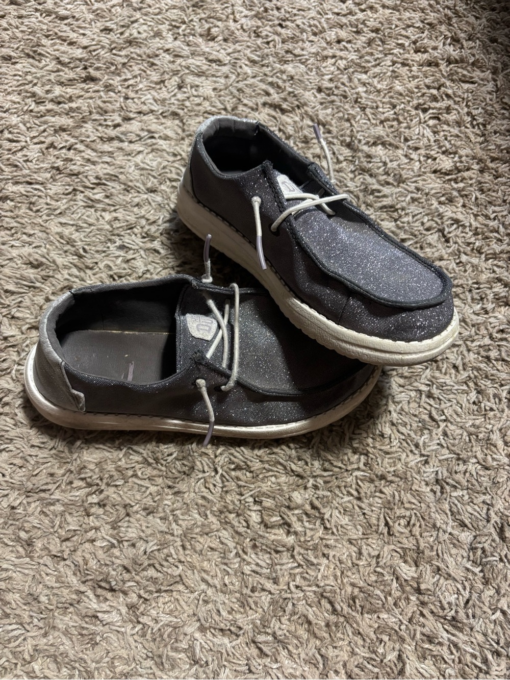 Hey Dude Girls Sparkle Black Casual Shoes